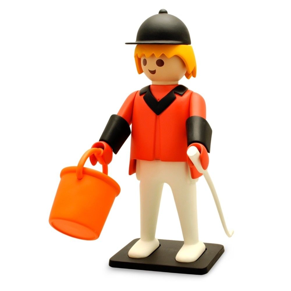 Figurine Playmobil Personnage Homme barbu Moyen-Age tavernier tonnelier  sabots festin